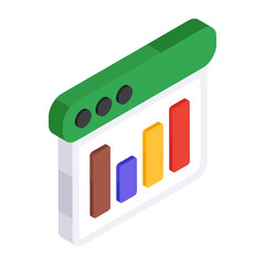 Canvas Print - Colored design icon of web statistics 

