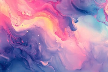 Poster - Abstract atmosphere. Modern futuristic stone aesthetics featuring translucent color layers. Dynamic flowing backdrop merging liquid art methods