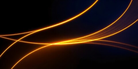 Poster - Abstract glowing lines on a dark background