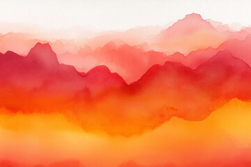 Wall Mural - Peach watercolor background, blurred, dreamy, ethereal, soft light.