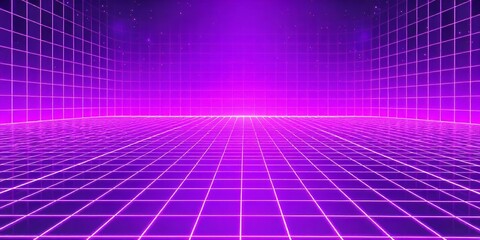 Poster - Purple grid background for design projects