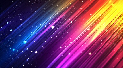 Aufkleber - Luminous Digital Abstract with Colorful Streaks and Radiant Gradient Lighting : Generative AI