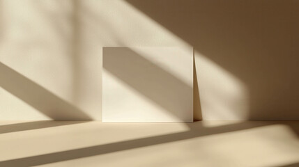 Poster - Smooth White Paper Sheet Standing on a Surface