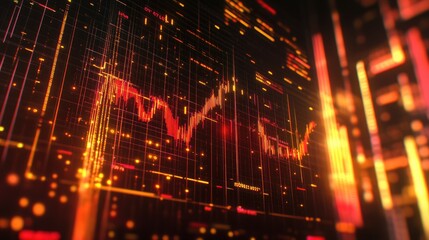 Poster - Vibrant Data Visualization with Financial Charts
