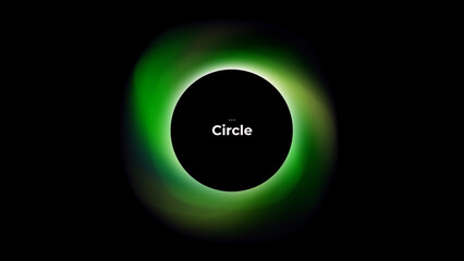 Fototapete - Abstract circle shapes with gradient isolated on black background. Vector set. Fluid vivid gradients for banners. Modern trendy design. Liquid shape. Colorful bright neon template. Dynamic soft color.