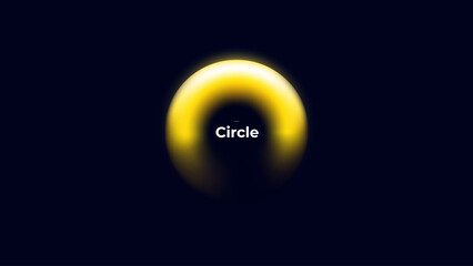 Fototapete - Abstract circle shapes with gradient isolated on black background. Vector set. Fluid vivid gradients for banners. Modern trendy design. Liquid shape. Colorful bright neon template. Dynamic soft color.