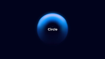 Fototapete - Abstract circle shapes with gradient isolated on black background. Vector set. Fluid vivid gradients for banners. Modern trendy design. Liquid shape. Colorful bright neon template. Dynamic soft color.