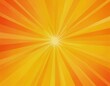 © CS - A vibrant sunburst pattern, composed of horizontal and vertical lines, radiates from the center, with a bright white center and a warm orange and yellow gradient
