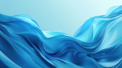 Poster - abstract light blue wave smooth background.