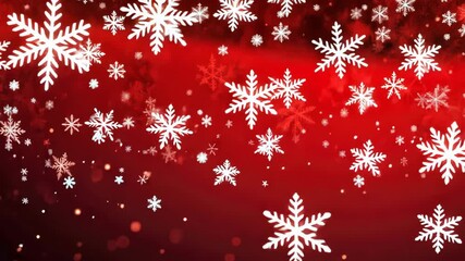 Poster - winter wonderland: a captivating and festive background with delicate snowflakes falling gracefully 