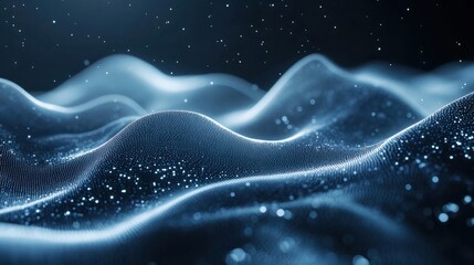 Poster - digital background is ideal for technological operations, neural networks, ai, data transmission, en