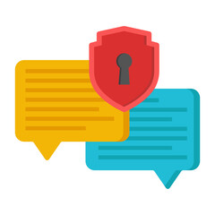 Sticker - Perfect design icon of secure chat

