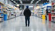 © Pannin - A confused shopper standing alone in a large store, looking for assistance with no employees available, capturing the feeling of frustration
