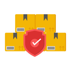 Sticker - Editable design icon of parcel security

