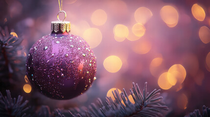 christmas decorations with beautiful bokeh background