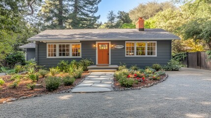 Charming Gray Exterior of Cozy Family Home