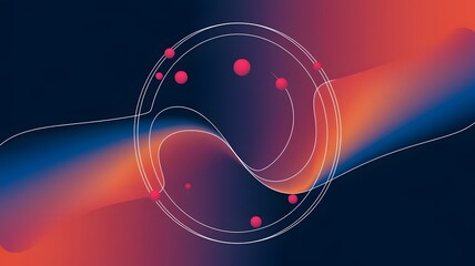 Wall Mural - Abstract background with waves