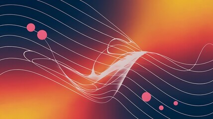 Wall Mural - Abstract background with waves