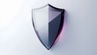 © Gary - Cyber security safety shield in minimalistic style. 3d vector illustration. white background