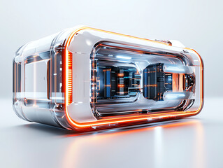 Poster - Exploring the future a glimpse into advanced data centers with glowing servers and innovative technology