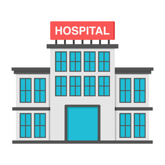 Sticker - Modern design icon of hospital building 

