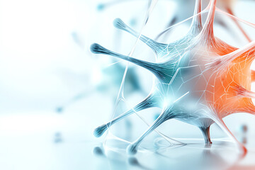 Poster - Illuminated neural network an abstract visualization of connectivity and intelligence in a glowing representation