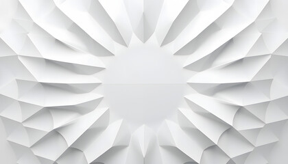 Wall Mural - Rotated abstract offset large white polygon geometrical quarter circle pattern background wallpaper banner flat lay top view from above close up isolated with white highlights, png