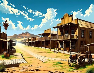 cowboy town, wild west