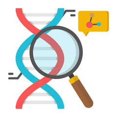 Poster - Search DNa icon in flat design isolated on white background 

