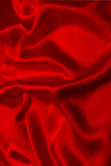 Wall Mural - Red silk or satin luxury fabric texture can use as abstract background.