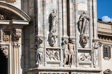 Wall Mural - A fragment of the Duomo facade. Milan