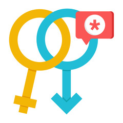 Sticker - Editable design icon of gender 

