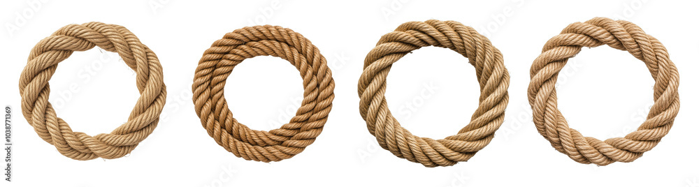 Hd Rope Ring Collection of coiled rope rings isolated on a transparent background ...