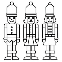 Wall Mural - Nutcracker Line Art Collection.