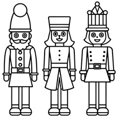 Wall Mural - Nutcracker Line Art Collection.