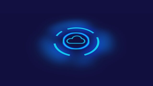 UI icon with neon light isolated in black background. 3d rendering - illustration.