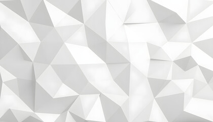 Wall Mural - Two layer offset abstract white polygon geometrical triangles pattern background wallpaper banner flat lay top view from above isolated with white highlights, png