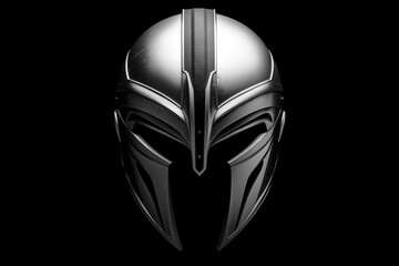 Aufkleber - Spartan warrior's helmet in minimalist black and white, with sleek, clean design and bold contrast