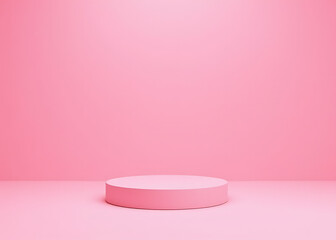 Aufkleber - Abstract pink podium in 3D render for product presentation graphics design backgrounds.