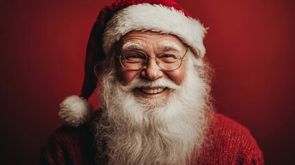 Santa Claus New Year Christmas composition background