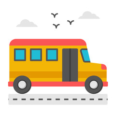 Canvas Print - Perfect design icon of school bus

