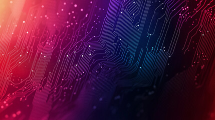 Poster - A beauty futuristic abstract background in a high-tech style. Shining lines and patterns resembling neural networks, connections, and digital circuits.