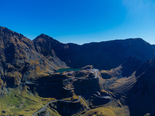 Wall Mural - Landscape of the Fagaras mountains seen from the road Transfagarasan - Romania