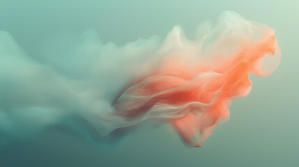 Poster - Colorful smoke made from acrylic paint splatter