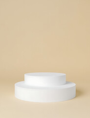 Aufkleber - White podium display with beige background suits modern design presentations perfectly every time.
