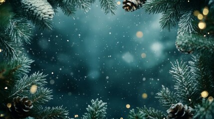 Wall Mural - Christmas background with copy space