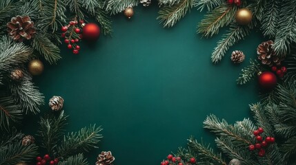Wall Mural - Christmas background with copy space