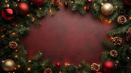 Wall Mural - Christmas background with copy space