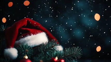 Wall Mural - Christmas background with copy space