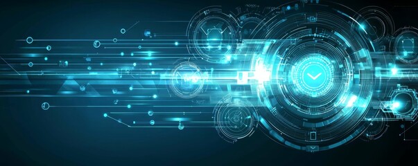 Poster - Big data concept with an abstract technology background.